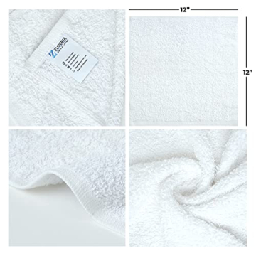 ZUPERIA 24 Pack Luxury Cotton Washcloths for All