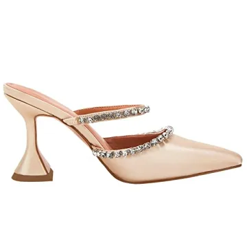 Elegant VETASTE Women's Satin Heeled Mules for Any Occasion