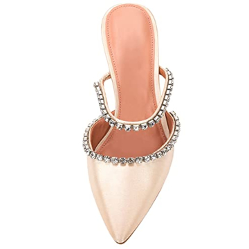 Elegant VETASTE Women's Satin Heeled Mules for Any Occasion