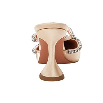 Elegant VETASTE Women's Satin Heeled Mules for Any Occasion