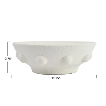 Creative Co-Op Terracotta Bowl with Dot Design