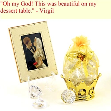 Elegant Fillable Gold Crown Party Favors - 24 Pack