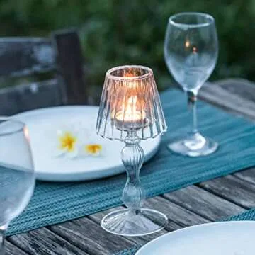 Gurfuy Stylish Glass Candle Holder for Table Decor