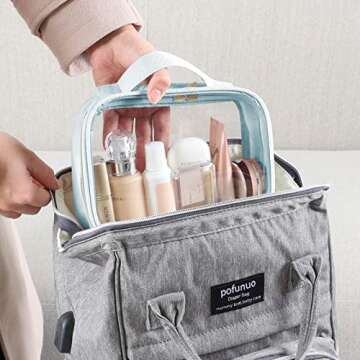 PACKISM TSA Approved Toiletry Bag Set for Easy Travel