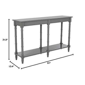 Safavieh Home Noam Coastal Grey Bamboo Style Console Table