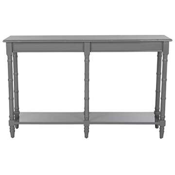 Safavieh Home Noam Coastal Grey Bamboo Style Console Table