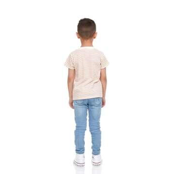 Cudlie 5-Pack Toddler/Baby Boy Short Sleeve Shirts - Premium Quality T-Shirt Tops for Lightweight Comfort and Style.Multipack Infants and Childrens Essentials.