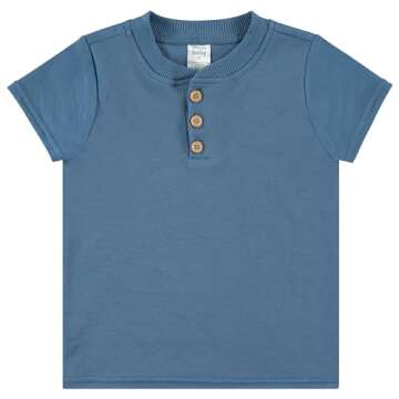 Cudlie 5-Pack Toddler/Baby Boy Short Sleeve Shirts - Premium Quality T-Shirt Tops for Lightweight Comfort and Style.Multipack Infants and Childrens Essentials.