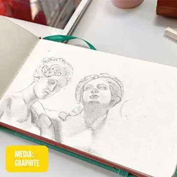 L'Oeil Mellow Art Watercolor Sketchbook: Travel Journal 9x14cm, 300gsm Dual Textured Paper, with Hardcover, Inner Pocket and Elastic Strap, for Watercolor, Watercolour pens, Gouache & Mixed Media