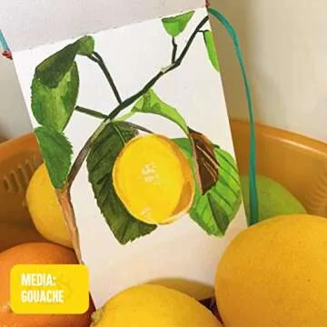 L'Oeil Mellow Art Watercolor Sketchbook: Travel Journal 9x14cm, 300gsm Dual Textured Paper, with Hardcover, Inner Pocket and Elastic Strap, for Watercolor, Watercolour pens, Gouache & Mixed Media