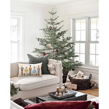 Merry Christmas Throw Pillow Cover Nutcracker Decor 12x20 Inch
