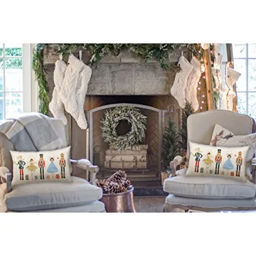 Merry Christmas Throw Pillow Cover Nutcracker Decor 12x20 Inch