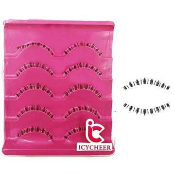 5 Pairs Black Natural Lower False Eyelashes Under Bottom Fake Eye Lashes Makeup