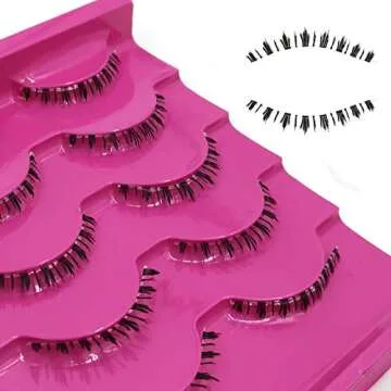 5 Pairs Black Natural Lower False Eyelashes Under Bottom Fake Eye Lashes Makeup