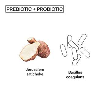 The Nue Co. Natural Prebiotic + Probiotic - IBS Relief - Supports Gut Health, Immunity, and Skin - Spore Based Bacteria - Vegan - Organic - Time-Delayed - 30 Day Supply