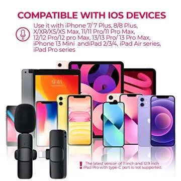 STIMAXON Wireless Lavalier Microphone for iPhone iPad, Plug Play Lapel Clip-on Mini Wireless Mic for YouTube TikTok Facebook Live Stream Video Recording, Noise Reduction, No APP or Bluetooth Needed