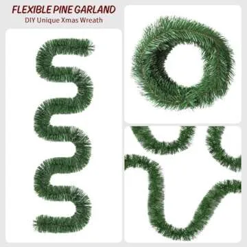 Christmas Garland, Artificial Non-Lit Soft Green Garlands 54FT Classic Christmas Greenery Garland Festive Home Decor for Indoor or Outdoor Use