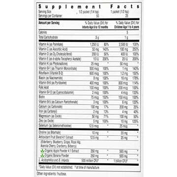 Rainbow Light - NutriStart Multivitamin Powder, Nutritious Support for Growing Infants and Toddlers with Choline and Vitamins D3, K and C, Vegetarian, Gluten-Free, 6 Months to 4 Years Old, 25 Packets