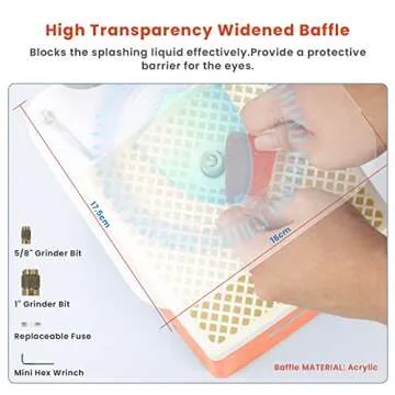 ANBULL Stained Glass Grinder Machine – Mini Portable Tool with 5/8" & 1" Bits