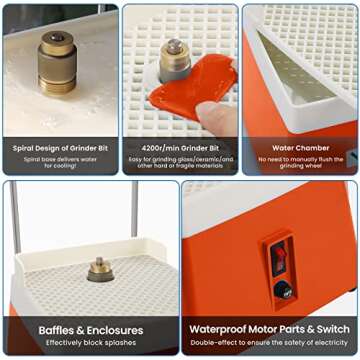 ANBULL Stained Glass Grinder - Portable and Efficient Tool