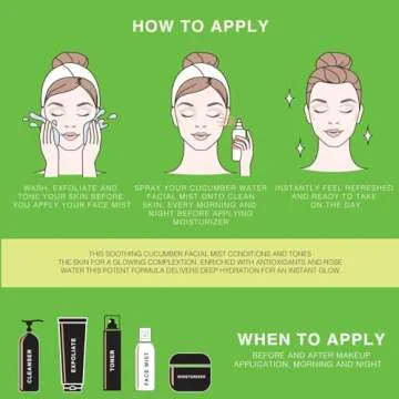 BEAUTE DE PROVENCE | Face & Body Mist Spray - Soothing Cucumber Water With Moisturizing Hyaluronic Acid | Instant Soothing, Cooling, Conditioning | 8 FL OZ