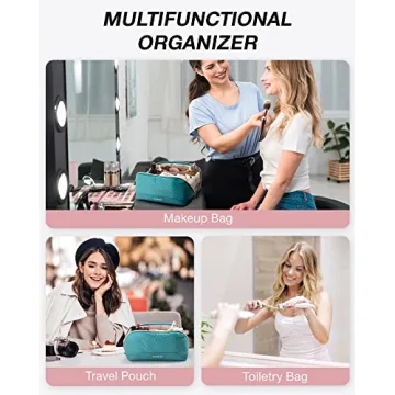 BAGSMART Travel Makeup Bag for Women - Water-Resistant & Portable