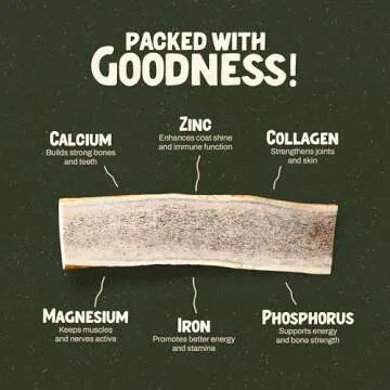 Heartland Elk Antlers for Dogs - Grade A, Naturally Shed Antlers | Dog Bones for Aggressive Chewers & Teething Puppies | All Breeds Chew Toy USA Made & Veteran Owned (Split Elk: 7", Large, 1-Pack)