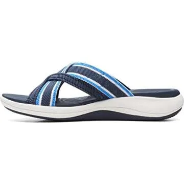 Clarks Men's Mira Isle Slide Sandal - Stylish Comfort in Navy