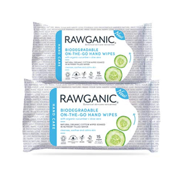 Organic Cotton Biodegradable Hand Wipes Twin Pack