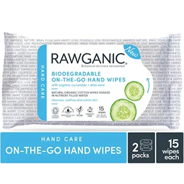 Organic Cotton Biodegradable Hand Wipes Twin Pack