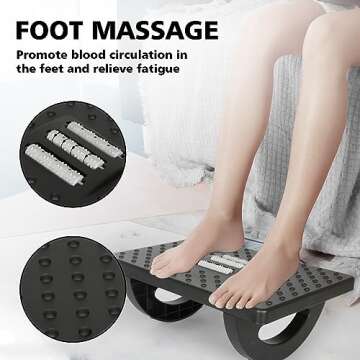 CZZXI Ergonomic Rocking Foot Rest - Comfort & Massage