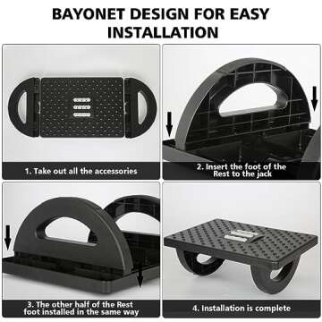 CZZXI Ergonomic Rocking Foot Rest - Comfort & Massage