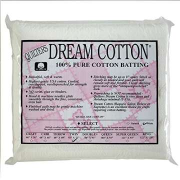 Quilter's Dream Cotton White Select Batting (93" x 72") Twin