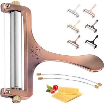 Zulay Cheese Slicer - Adjustable Thickness & 2 Extra Wires