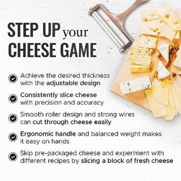 Adjustable Cheese Slicer with Extra Wires for Heavy Duty