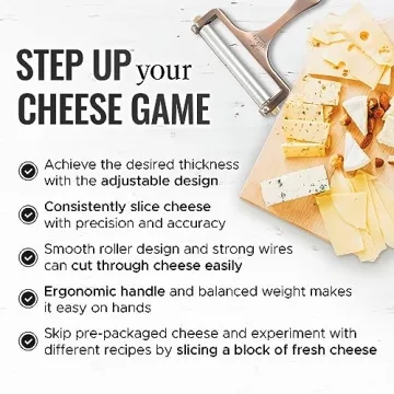 Adjustable Cheese Slicer with Extra Wires for Heavy Duty