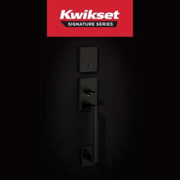 Kwikset San Clemente Front Door Lock Handle and Deadbolt Set, Entry Handleset Exterior with Interior...