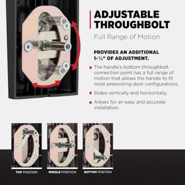 Kwikset San Clemente Matte Black Door Handle and Lock Set