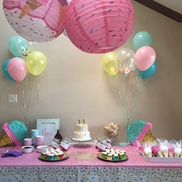 Ice Cream Party Balloons with Confetti for Celebrations