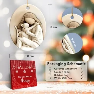 Cat Christmas Ornaments for Tree Decorations 2024