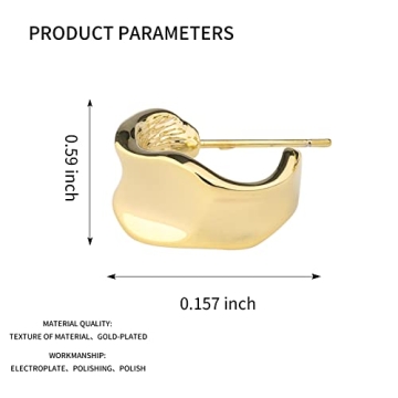 Elegant Handmade 14K Gold Hoop Earrings for Women