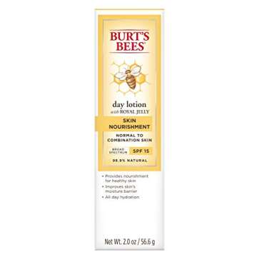 Burt's Bees Skin Nourishment Day Lotion with SPF 15 for Normal to Combination Skin, 2 Oz (Package May Vary)