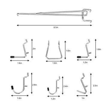 208Pcs Pegboard Hooks Assortment with 3 Pegboard Baskets Organizing Tools Garage Storage System for Kitchen Craft Room