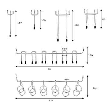 208Pcs Pegboard Hooks Assortment with 3 Pegboard Baskets Organizing Tools Garage Storage System for Kitchen Craft Room