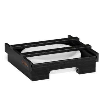 SpaceAid Bamboo 10-inch Paper Plate Dispenser Organizer