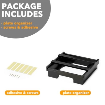 SpaceAid Bamboo 10-inch Paper Plate Dispenser Organizer