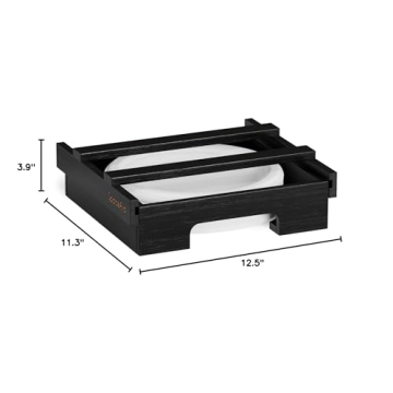 SpaceAid Bamboo 10-inch Paper Plate Dispenser Organizer