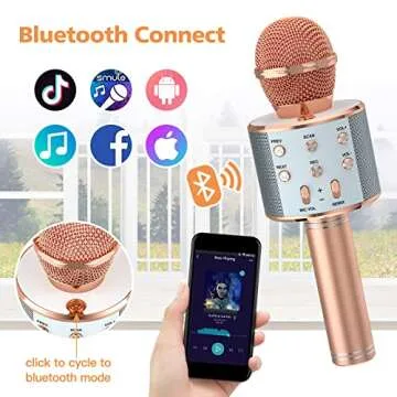 Ankuka Bluetooth Karaoke Microphone - Perfect for Parties