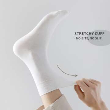 Comfortable Josnown Crew Socks for Women - 5 Pairs