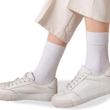 Comfortable Josnown Crew Socks for Women - 5 Pairs